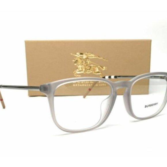 Burberry Men's Matte Grey Rectangle Eyeglasses! - Picture 3 of 3